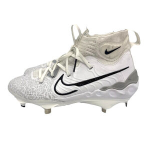 Nike Mens Alpha Huarache NXT Baseball Cleats White Black Grey DJ6517-100 Size 7